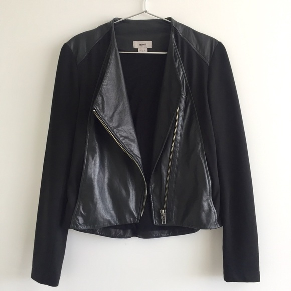 Helmut Lang Leather Geometric Paneled Jacket - Picture 3 of 8